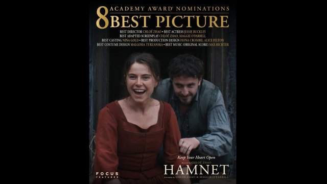 HAMNET has been nominated for eight Academy Awards.