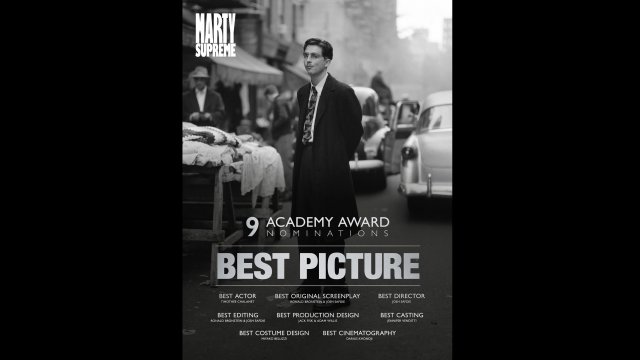 DREAM BIG. Marty Supreme has been nominated for 9 Academy Awards, including Best Picture