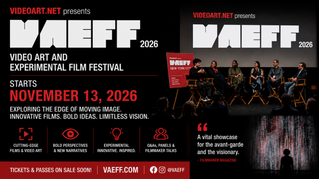 Video Art and Experimental Film Festival starts November 13, 2026